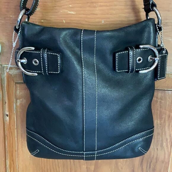 Coach Soho black leather slim duffle shoulder bag - Picture 3 of 12